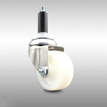 Service Caster 3 Inch 316SS Nylon Wheel Swivel 3/4 Inch Expanding Stem Caster SCC-SS316EX20S314-NYS-34